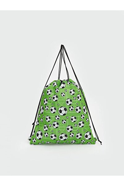 LC Waikiki Green Football Ball Printed Boys' Backpack (S6)