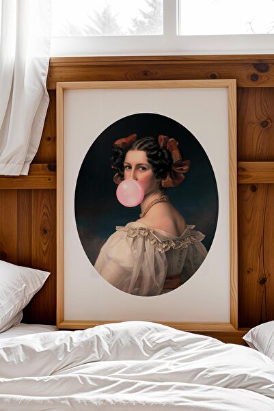 Saturn Portret clasic Pop Art, pictură înrămată, design artistic modern și cl...