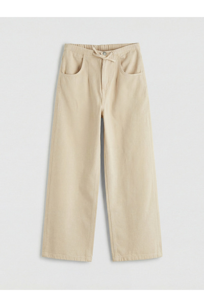 LC Waikiki Ozmarka New Season Wideleg Gabardine Girls' Pants