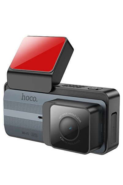 hoco. DV12 2K GPS Destekli Ön ve Arka Kameralı Araç Kamerası - Gri