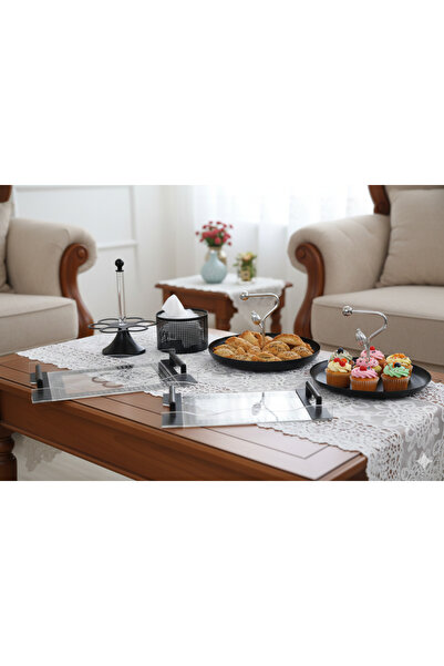 Generic Hospitality set (two dessert holders, cup holder, napkin holder and s...