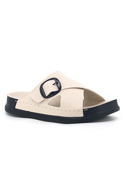MULEX Men's Cross Single Buckle Anatomical Comfortable Sole Daily Slippers