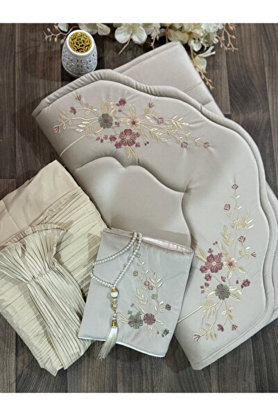 ssd Luxury prayer set: Comfortable foam prayer mat with soft cotton prayer sheet