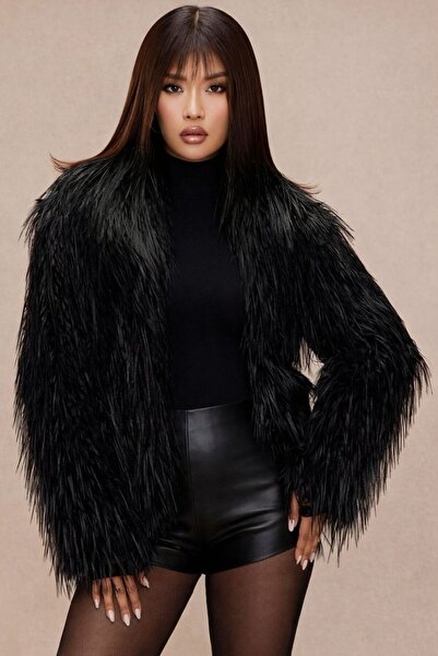 BIGNUANCE Midnight Queen Siyah Kürk Ceket