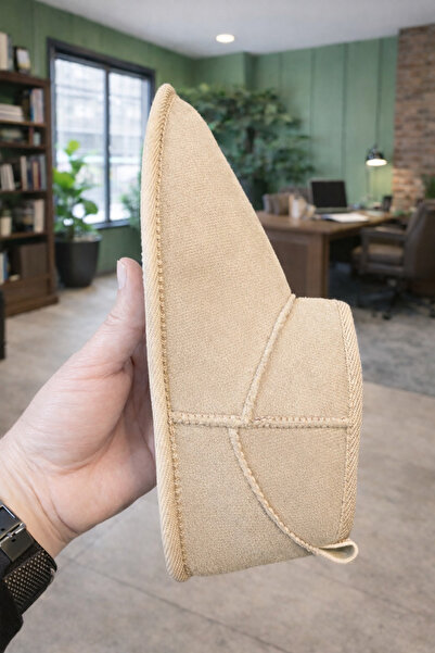 shop Desipark kadın içi kürklü bej panduf