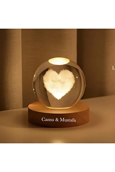 hediyesahibi Kişiye Büyük Boy Sevgililer Günü Özel – Işıklı Cam Küre İçinde K...