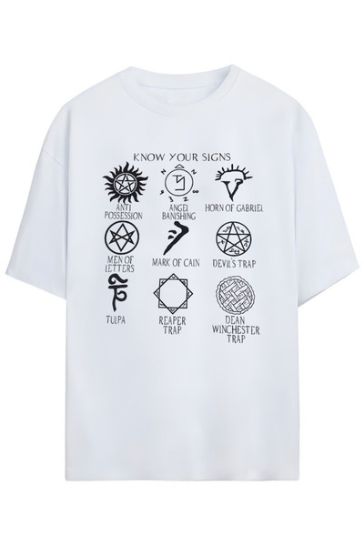Pandorica's Supernatural Tasarimi Unisex Pamuklu T-shirt