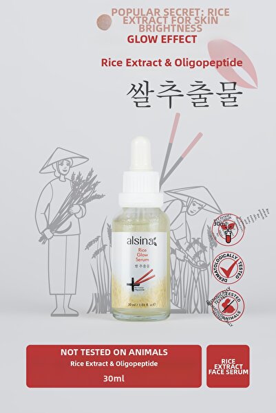 Alsina Rice Extract Brightening Serum 30 ml - Glow Effective Care for Dull & ...