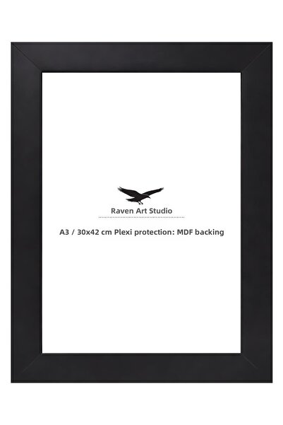Raven Art Studio Modern A3-30x42cm, negru, protejat, rezistent la spargere, d...