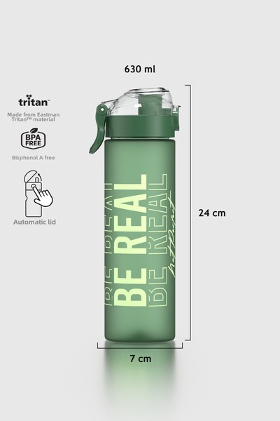 Renga قارورة ساغا لووب منقوشة بحروف 630 مل مصنوعة من التريتان غير اللامع 9121...