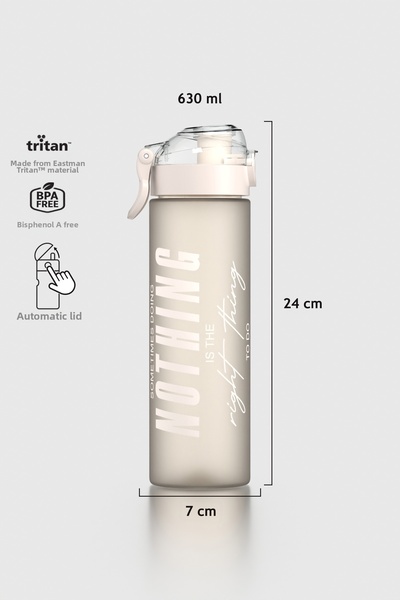 Renga زجاجة مياه من التريتان غير اللامع سعة 630 مل بنمط كتابة ساغا لووب 91213...