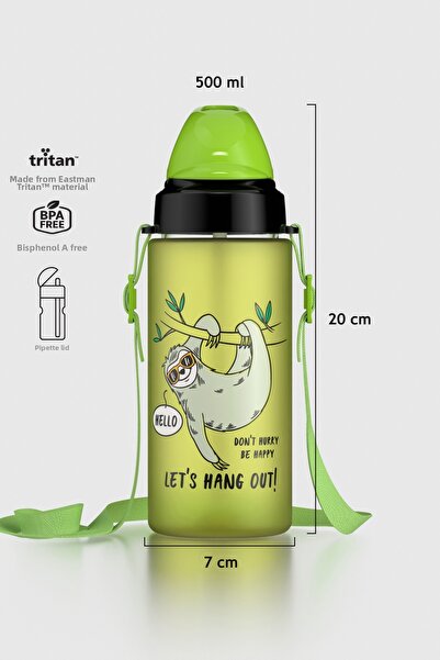 Renga زجاجة مياه سونيك إير منقوشة سعة 500 مل من التريتان غير اللامع للأطفال م...