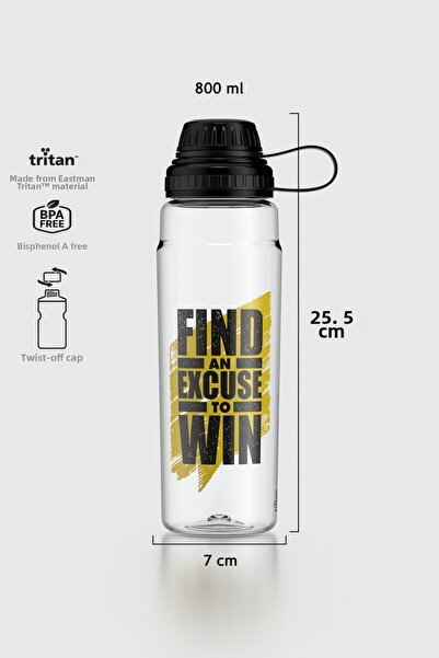 Renga قارورة إيج فايند ديزن 800 مل من التريتان 912069 باللون الأسود