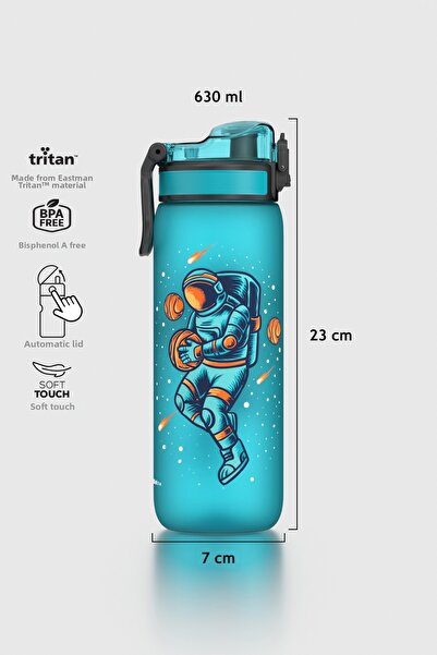 Renga زجاجة مياه للأطفال من ريبو-إكس، سعة 630 مل، مصنوعة من مادة التريتان، بت...