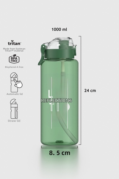 Renga قارورة تريتان من ساغا لووب بسعة 1000 مل مع مصاصة ونقش كتابي 912173 بالل...