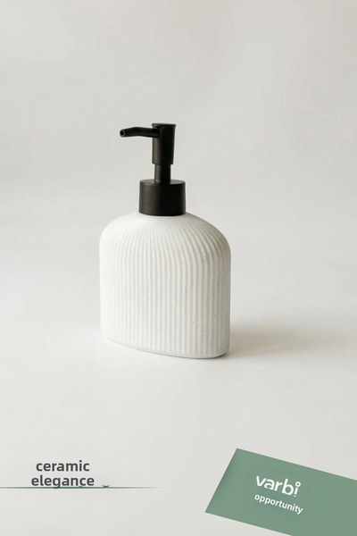 Varbifırsat Modern Patterned Ceramic Soap Dispenser 180 ml