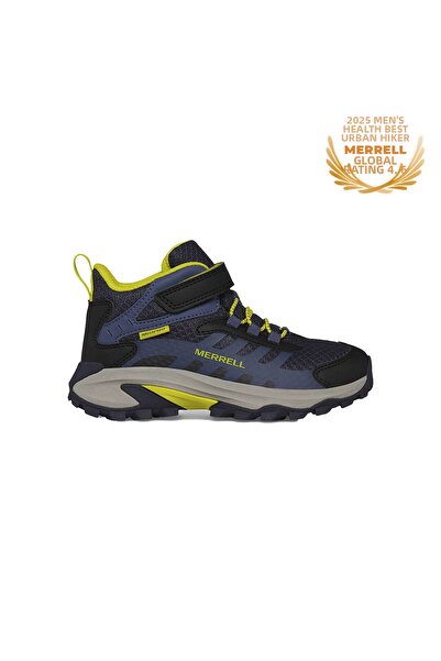 Merrell Moab Speed 2 Mid A/C Wtrpf Kids Navy Blue Boots Unisex Children's Boo...