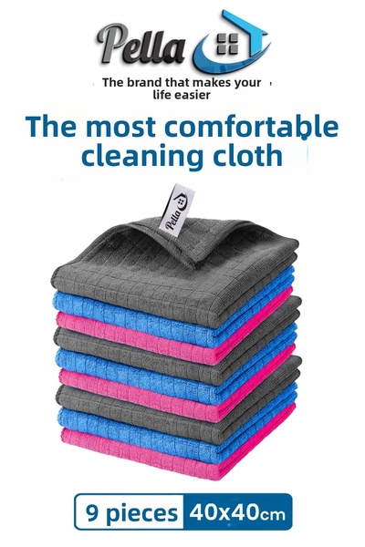 pella 9 Pack Countertop Cloth Imported 40X40Cm High Water Absorbent Kitchen C...
