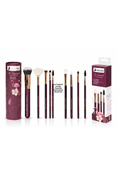 nascita 5-компонентен комплект четки за грим в цвят бордо - 95 + 4-компоненте...