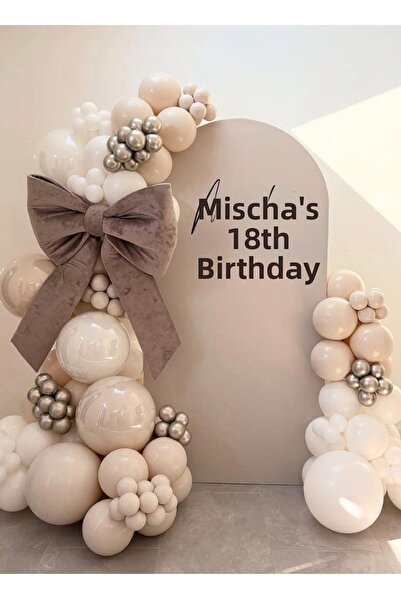 Çemrek Süs Parti مجموعة سلسلة بالونات من الكروم الأبيض بتصميم ريترو وايت فاين...