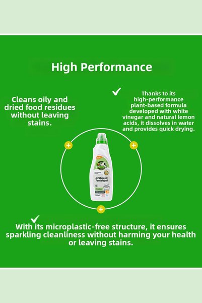 Just Green Organic Dishwasher Gel 45 Washes - 100% Herbal - Natural and Effective Cleaning (1000 ml) - Domestic Production