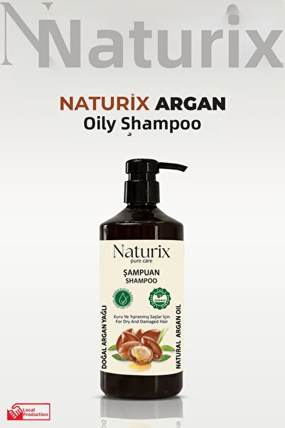 Naturix شامبو زيت الأرغان 600 مل - العناية الطبيعية والترطيب للشعر التالف