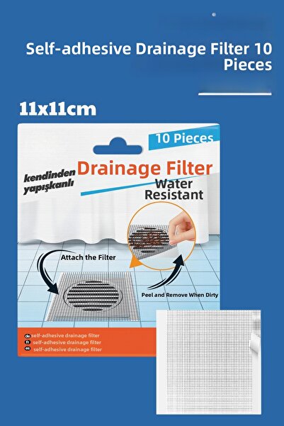 Nandy Home 10 filtre de scurgere autoadezive - 11x11cm
