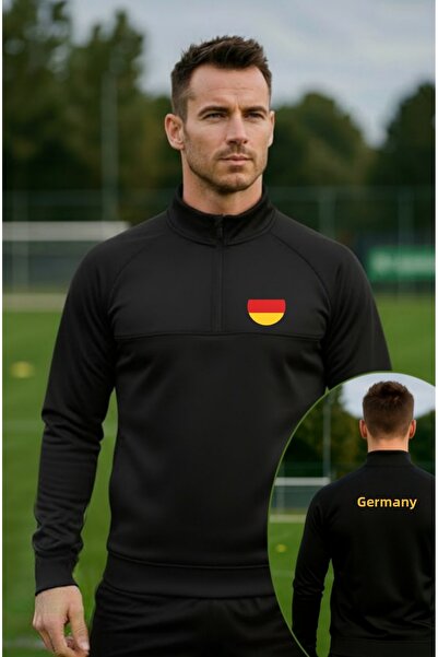 SARI Deutschland Almany Half Zippered Diver Fabric Sweatshirt Top