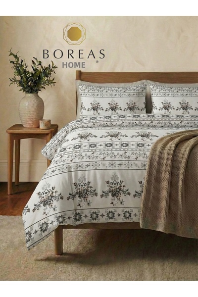 Boreas Home Lydia Double Duvet Cover Set with Elasticated Sheets