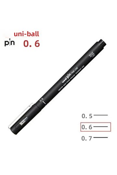 Uni -ball Pın06-200 Fınelıne 0,6 Siyah Çizim Kalemi