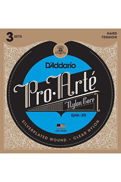 Daddario EJ46-3D PACHET DE 3, SET DE ȘANȚURI PENTRU GITARĂ CLASICĂ, PRO-ARTE,...