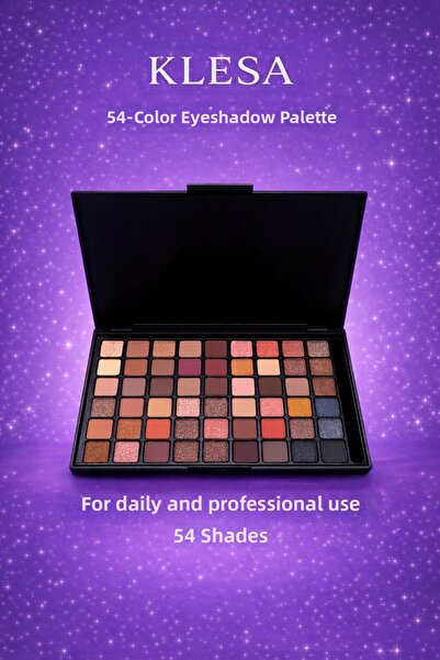 KLESA 54 Color Eyeshadow Palette Matte & Shimmer Shades Daily and Professiona...