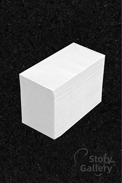 Story 33 × 33 سم 2 طبقة 100 منديل ورقي أبيض قابل للطي للنادل