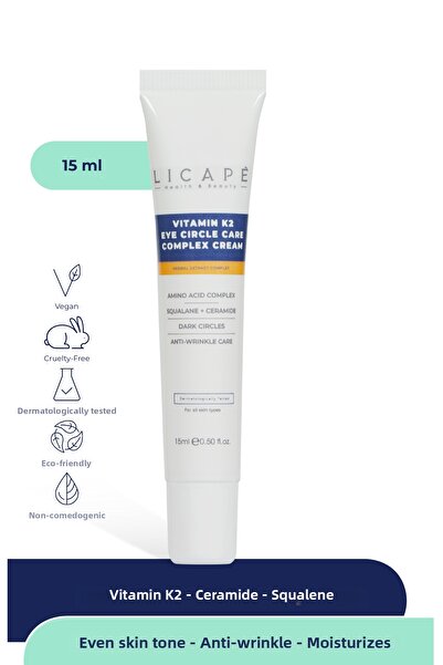 Licape كريم فيتامين ك2 للعناية بمحيط العين 15 مل