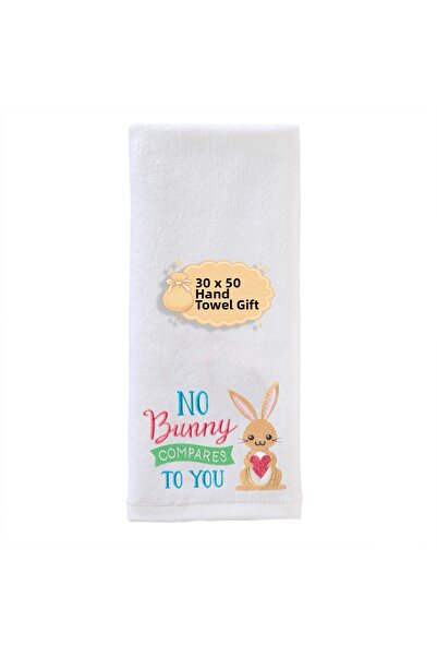 Ursa No Rabbit Can Compare to You Text Design Embroidered Hand and Face Towel