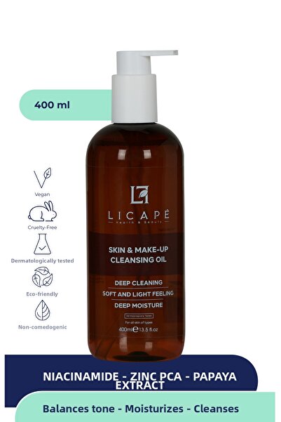 Licape 400 مل زيت لإزالة البشرة والمكياج على مرحلتين