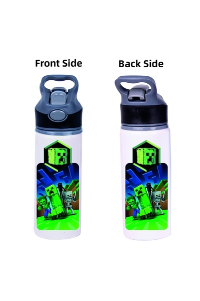 DKDZ SHOP قارورة ماء معدنية مطبوعة مع شفاطة 650 مل.