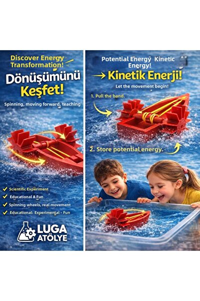 LUGA ATÖLYE صندل تحويل الطاقة: تحويل الطاقة المحتملة إلى طاقة حركية