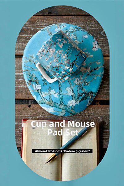DVOYAGE Van Gogh Almond Blossoms “Almond Blossoms” Themed Mug & Mouse Pad Off...