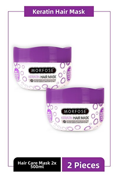 Morfose قناع الشعر الخاص بالكيراتين للشعر التالف 500 مل - عبوتان