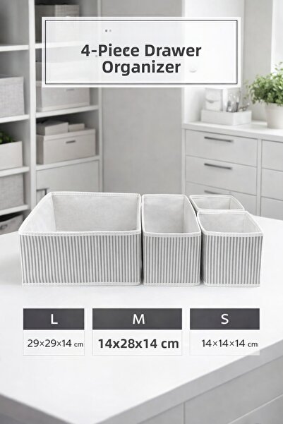 PONÇİK BEBEK Σετ Οργανωτών Συρταριών 4 Τεμαχίων – Οργανωτής Πολλαπλών Χρήσεων...