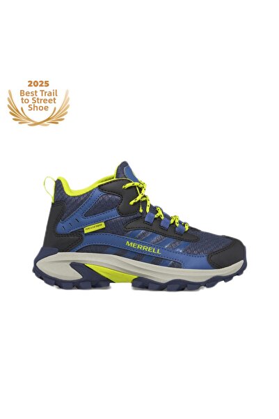 Merrell حذاء Moab Speed ​​2 Mid Wtrpf للأطفال باللون الأزرق الداكن للأطفال MK...