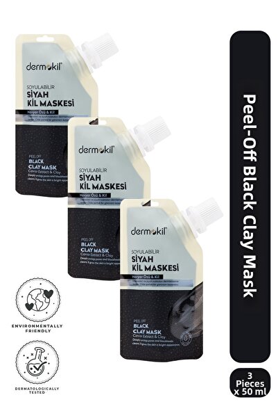 Dermokil Peelable Black Clay Mask 50 ml X 3 Pieces