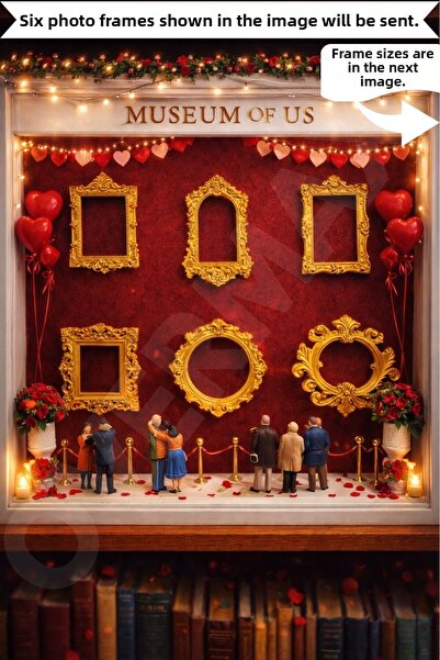 OVERMAX Χρυσά Μίνι Κορνίζες Σετ 6 τεμαχίων – Δώρο για την Ημέρα του Αγίου Βαλ...