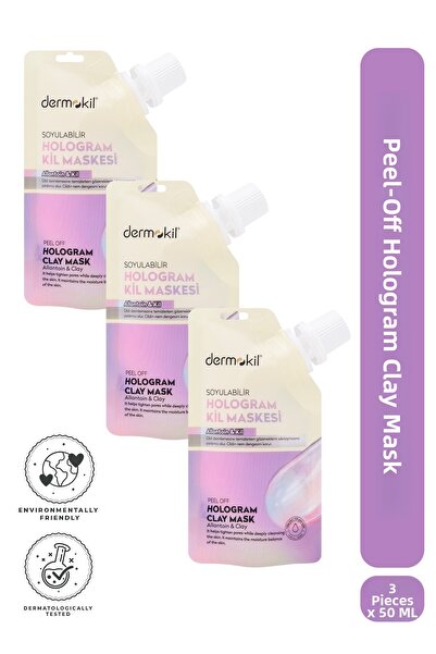 Dermokil Peelable Hologram Clay Mask 50 ml X 3 Pieces