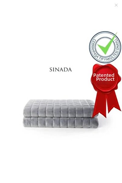 Sinada بطانية مثقلة مقاس مفرد 3 كجم رمادي 104x152 100% حشوة من الألياف يمكن ا...