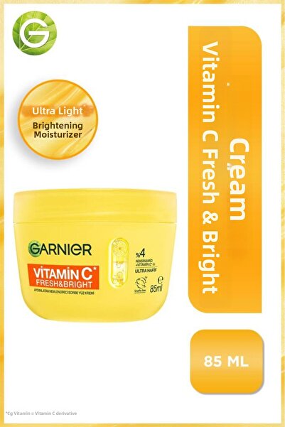 Garnier كريم الوجه المرطب والمشرق بفيتامين سي من فريش آند برايت، 85 مل، نباتي...