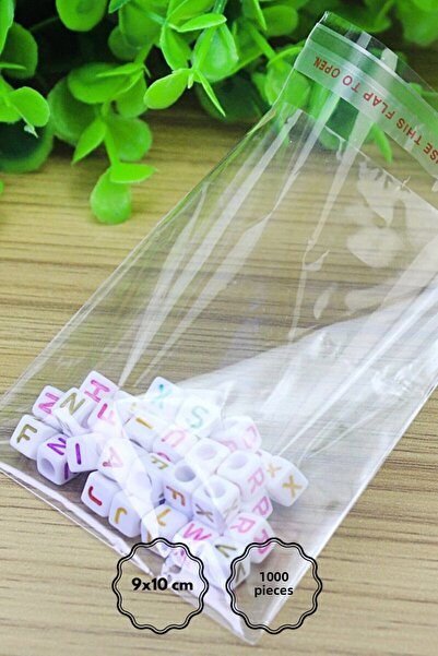 Bimotif كيس OPP شفاف بشريط مقاس 9x10 سم (1000 قطعة)