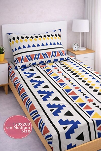 Eponj Home طقم ملاءات قطنية مطاطية مقاس متوسط ​​120x200 سم لون أصفر إيساجور
