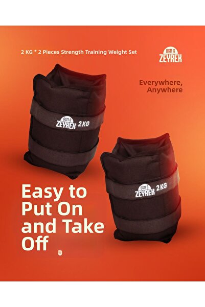 DSM S ZEYREK 2 kg X 2 Pieces Black Hand and Foot Weights Sand Weight Set